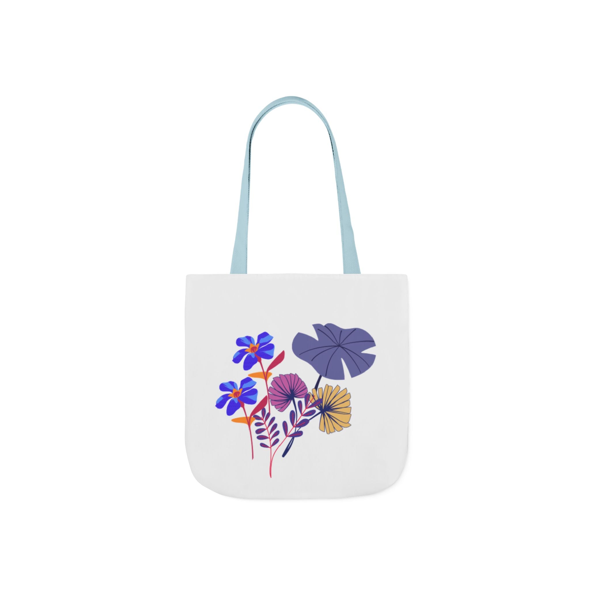 Floral Bloom Canvas Tote — Colorful Botanical Print Tote Bag