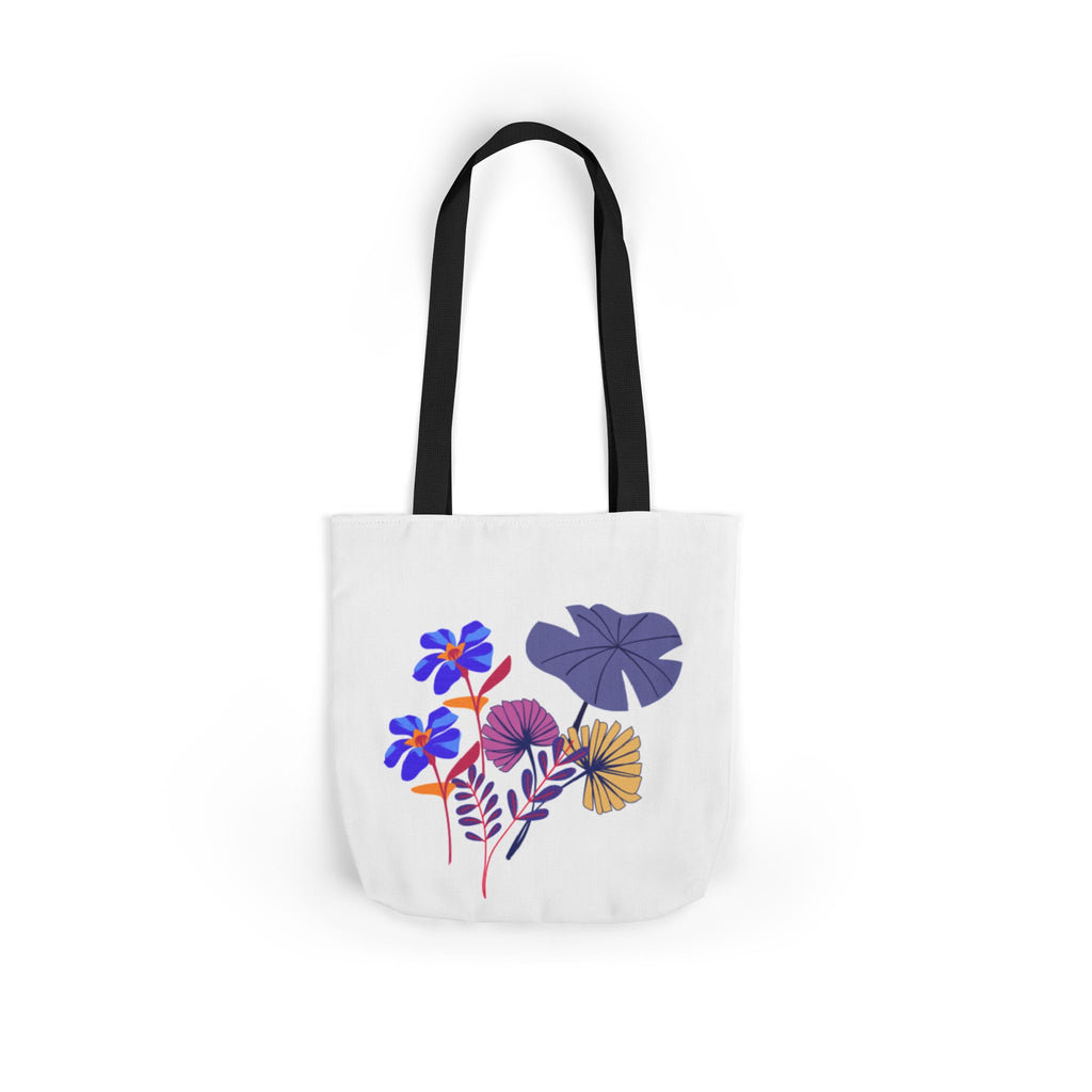 Floral Bloom Canvas Tote — Colorful Botanical Print Tote Bag