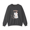 Cat Meow Sweatshirt — Cute Paw Print Kitty Crewneck