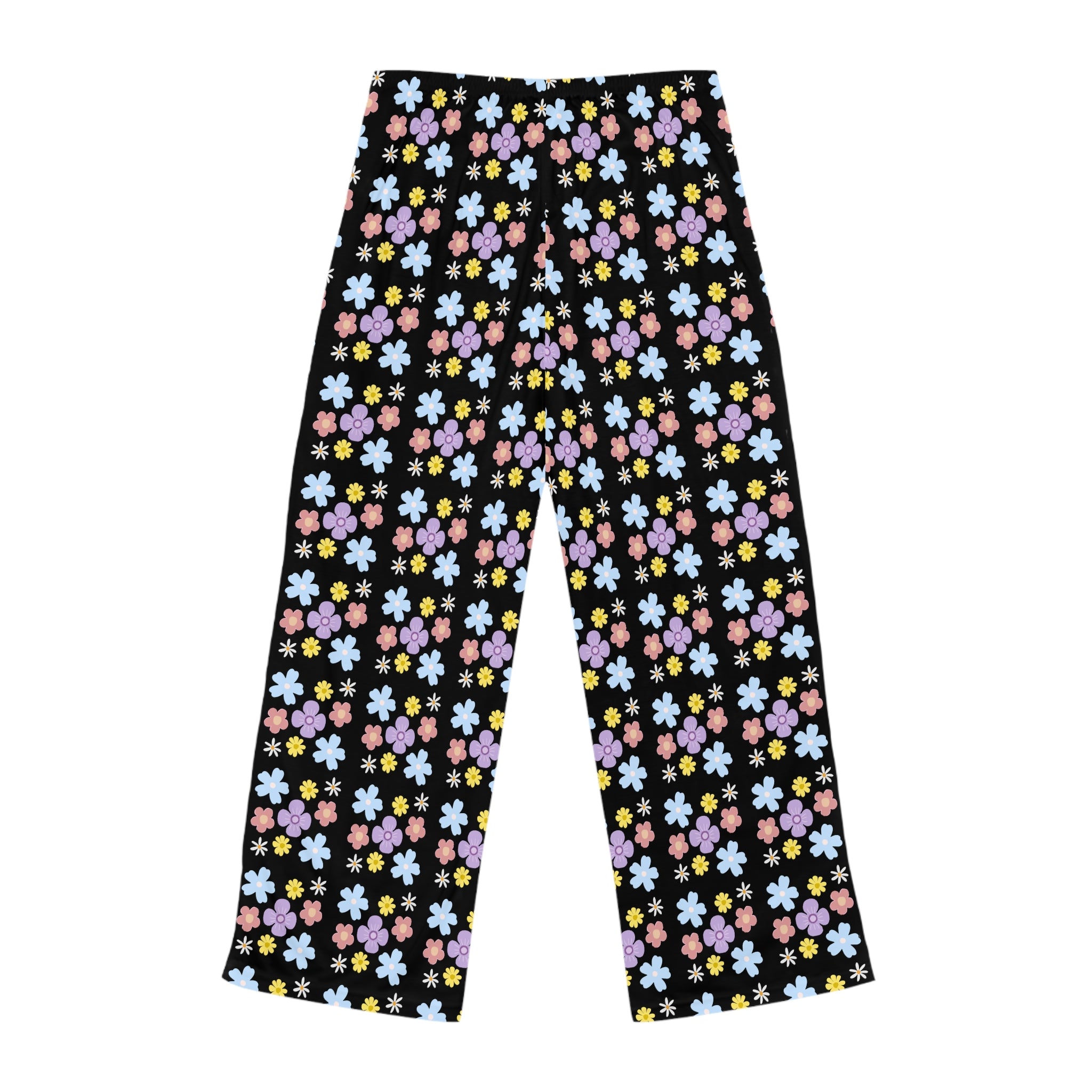 Floral Night Sky Pajama Pants — Pastel Daisy Lounge Sleepwear