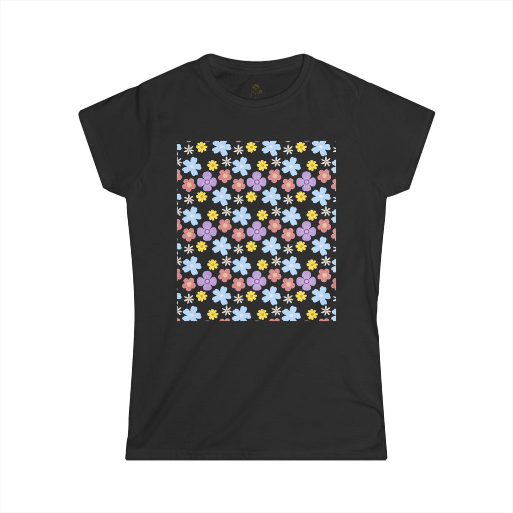 Women's Tee — Pastel Floral Pattern Square Print
