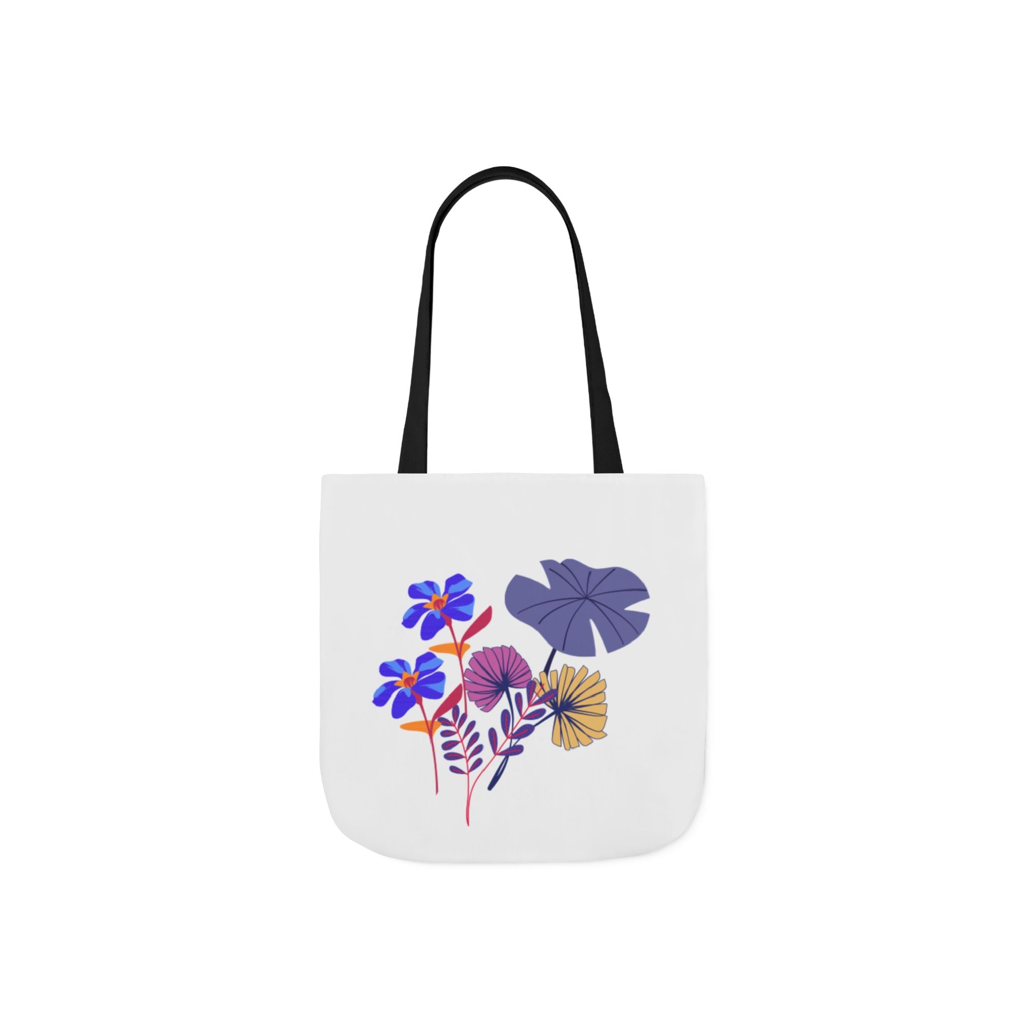 Floral Bloom Canvas Tote — Colorful Botanical Print Tote Bag