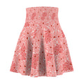 Coral Blossom Floral Skater Skirt